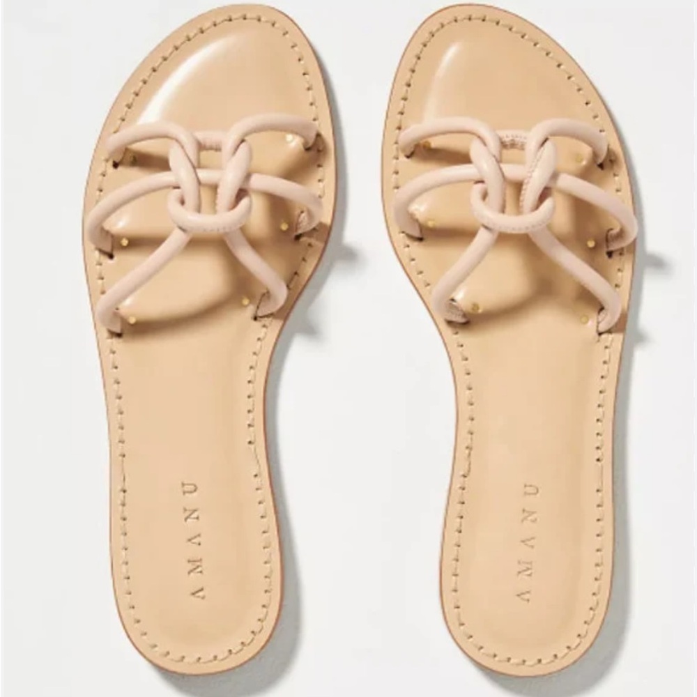 Amanu Handmade Zanzibar white Slide Sandals size 5 New - Picture 13 of 13